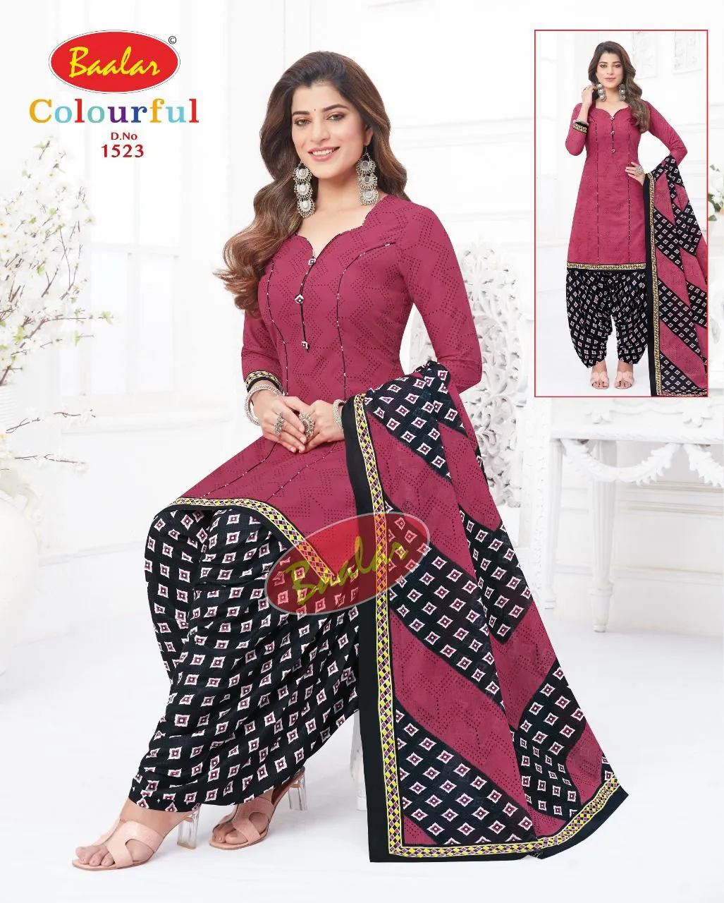 Baalar Colourful Vol 15 Regular Wear Cotton Dress Material (525x30)
