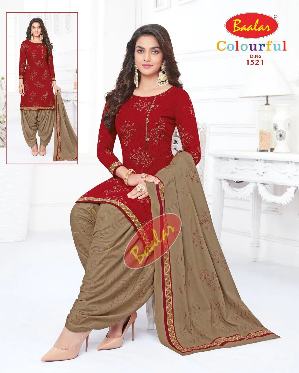 Baalar Colourful Vol 15 Regular Wear Cotton Dress Material (525x30)