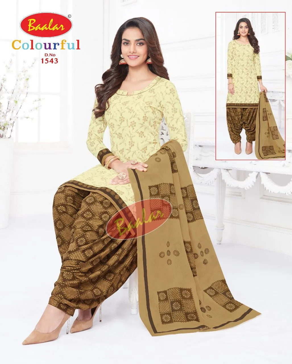 Baalar Colourful Vol 15 Regular Wear Cotton Dress Material (525x30)