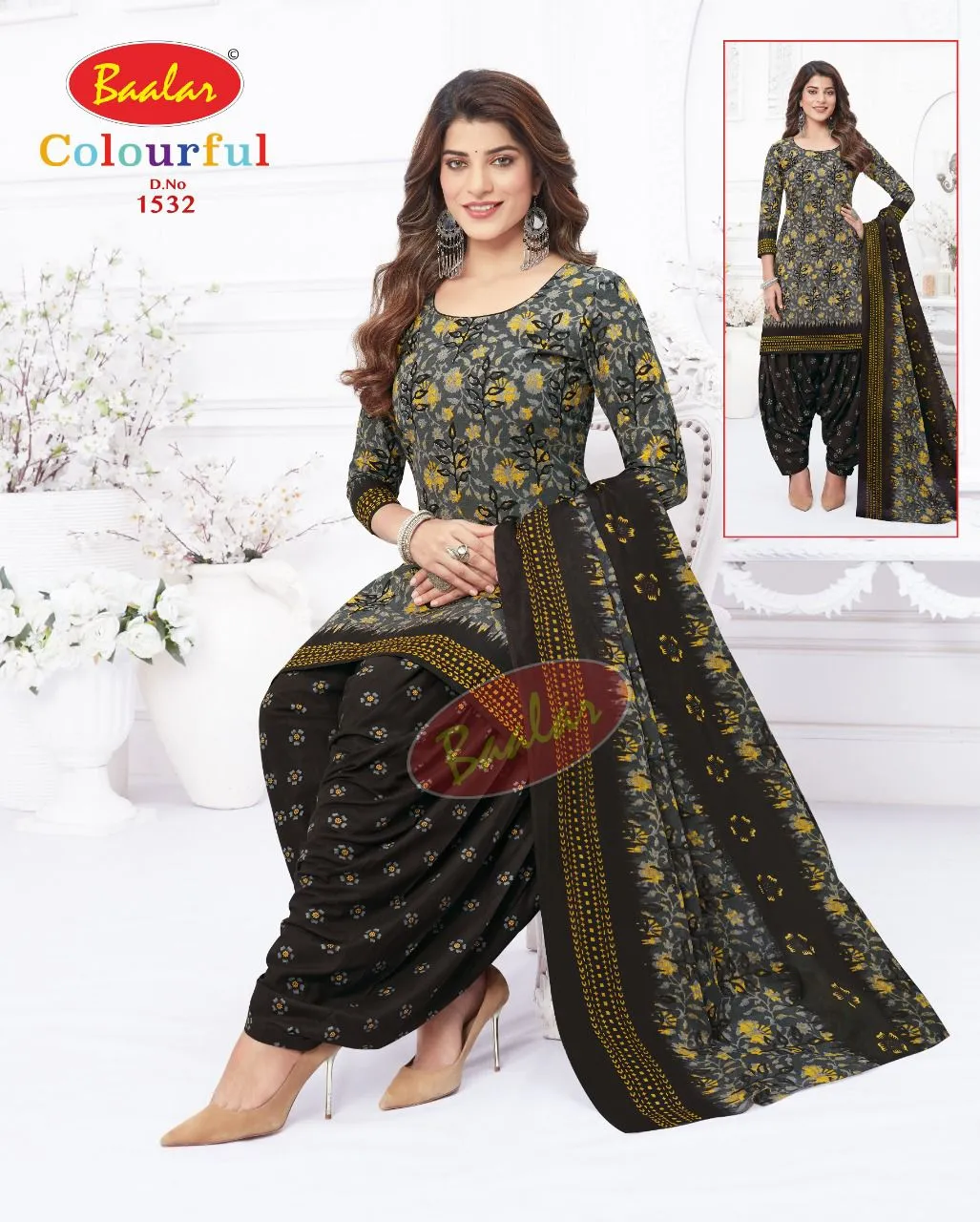 Baalar Colourful Vol 15 Regular Wear Cotton Dress Material (525x30)