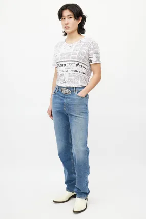 Blue & Silver 0lici Straight Denim Jeans