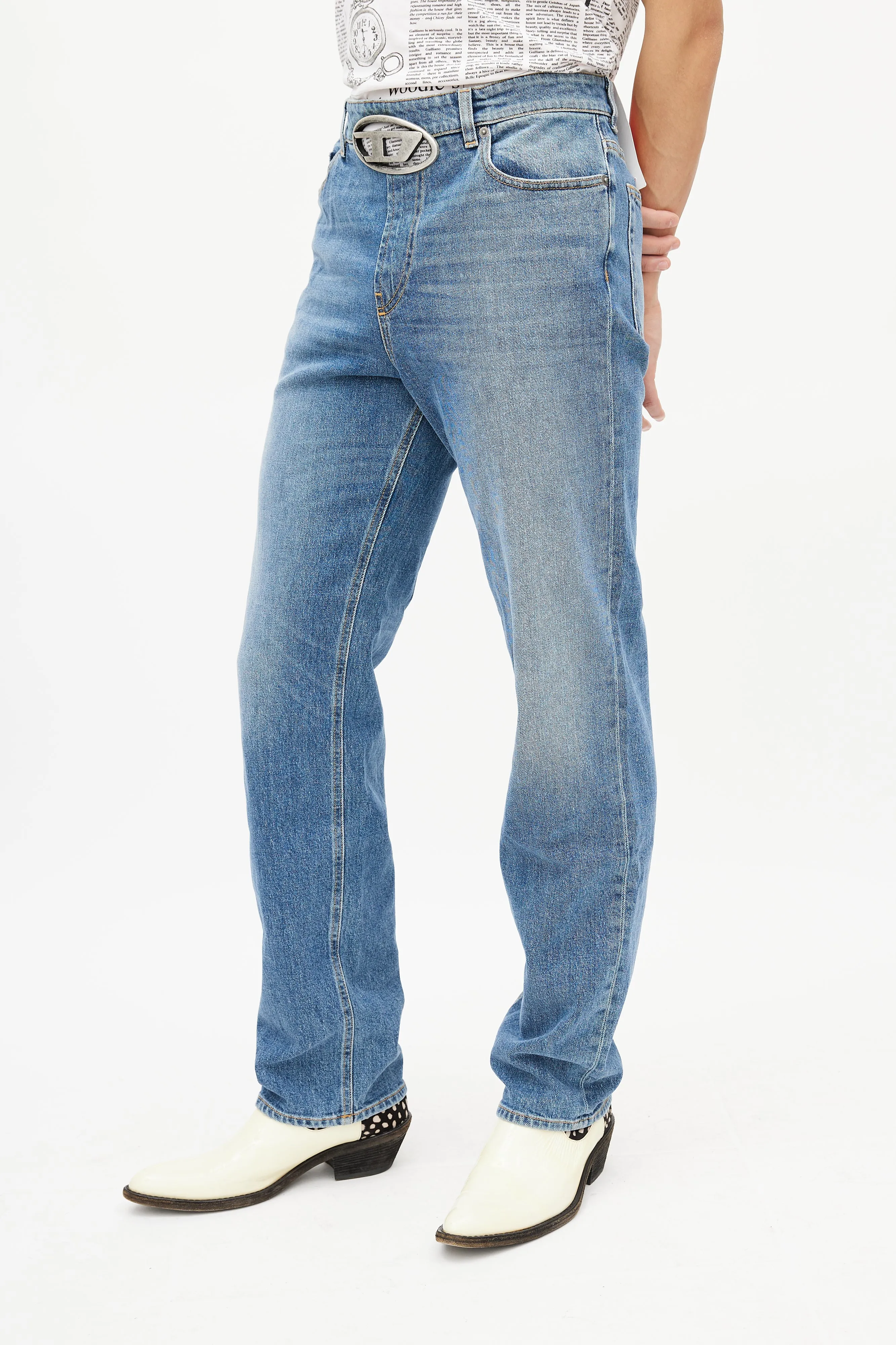 Blue & Silver 0lici Straight Denim Jeans