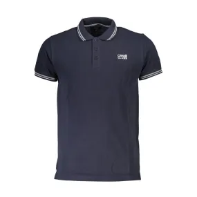 Cavalli Class Blue Cotton Polo Men's Shirt