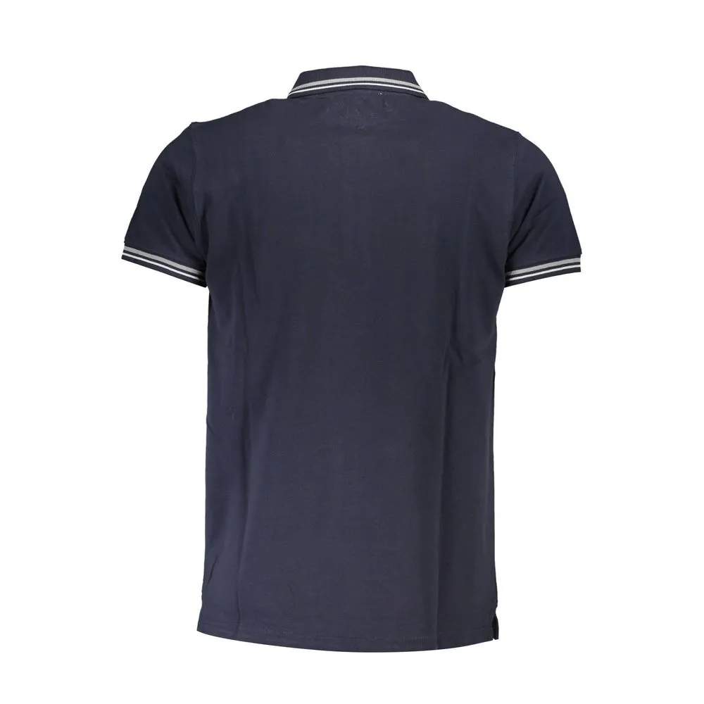 Cavalli Class Blue Cotton Polo Men's Shirt