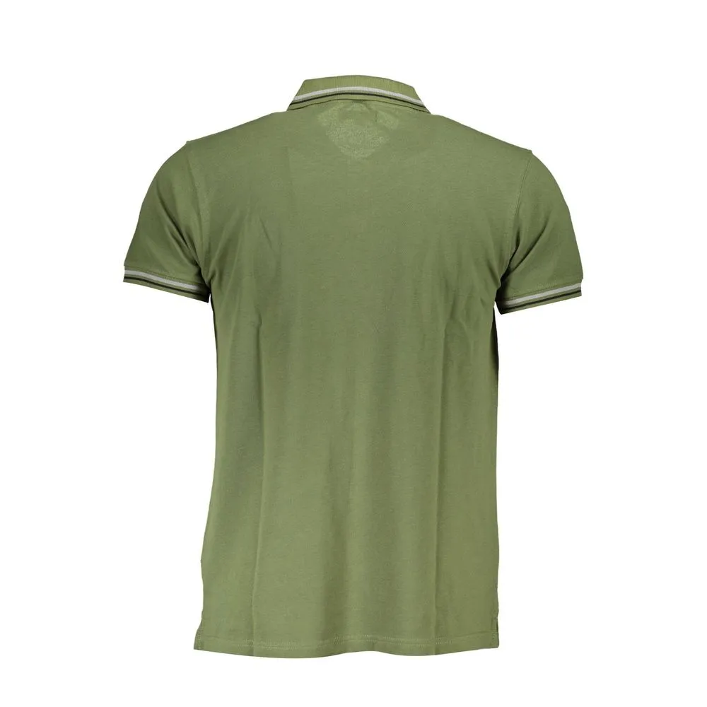 Cavalli Class Green Cotton Polo Men's Shirt