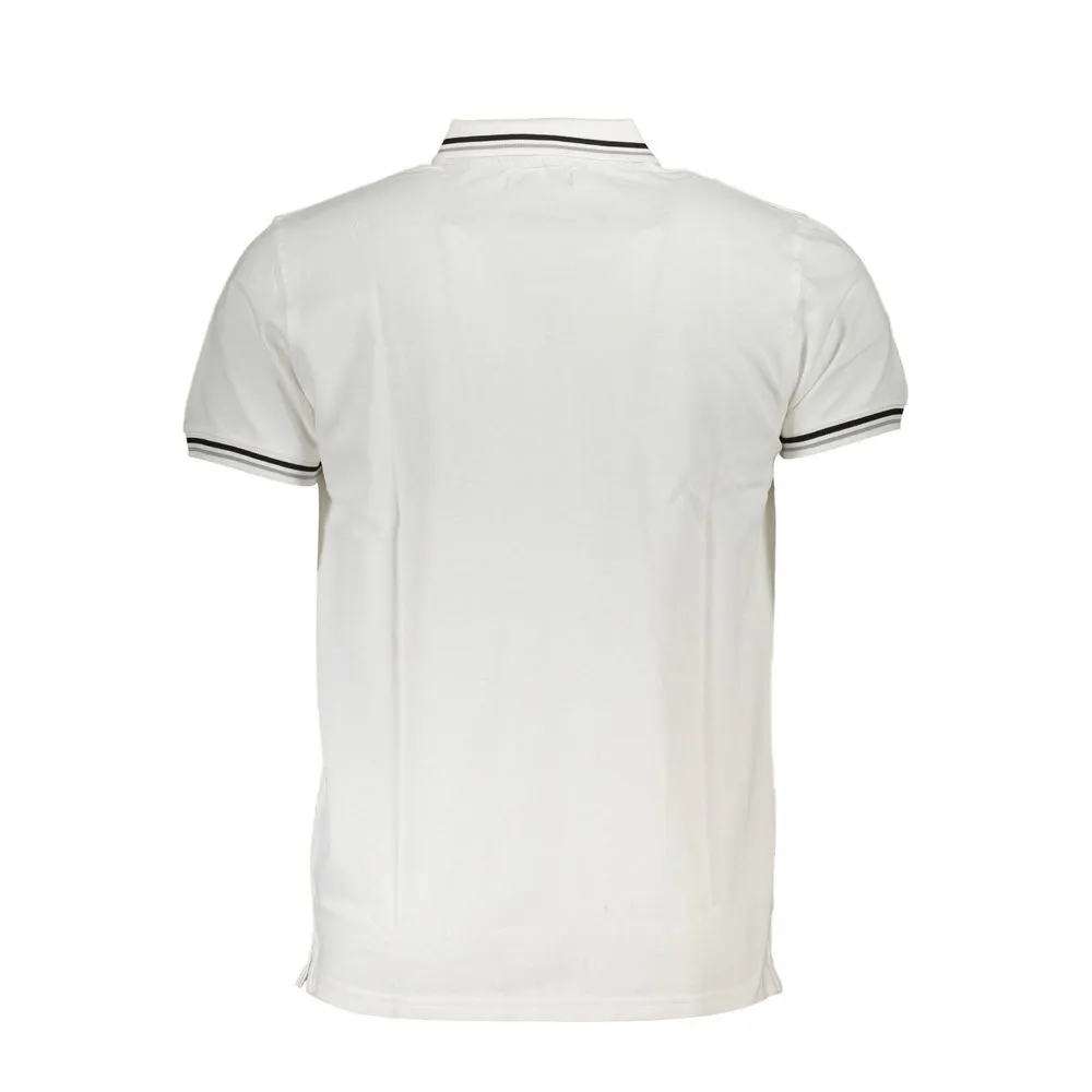 Cavalli Class White Cotton Polo Men's Shirt