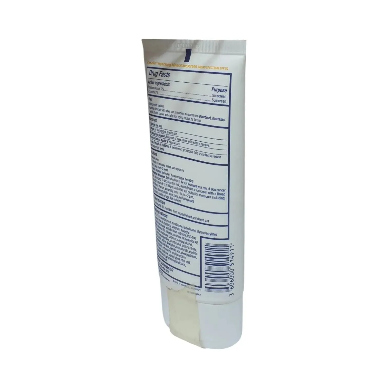 CeraVe Hydrating Mineral Sunscreen SPF50 150ml