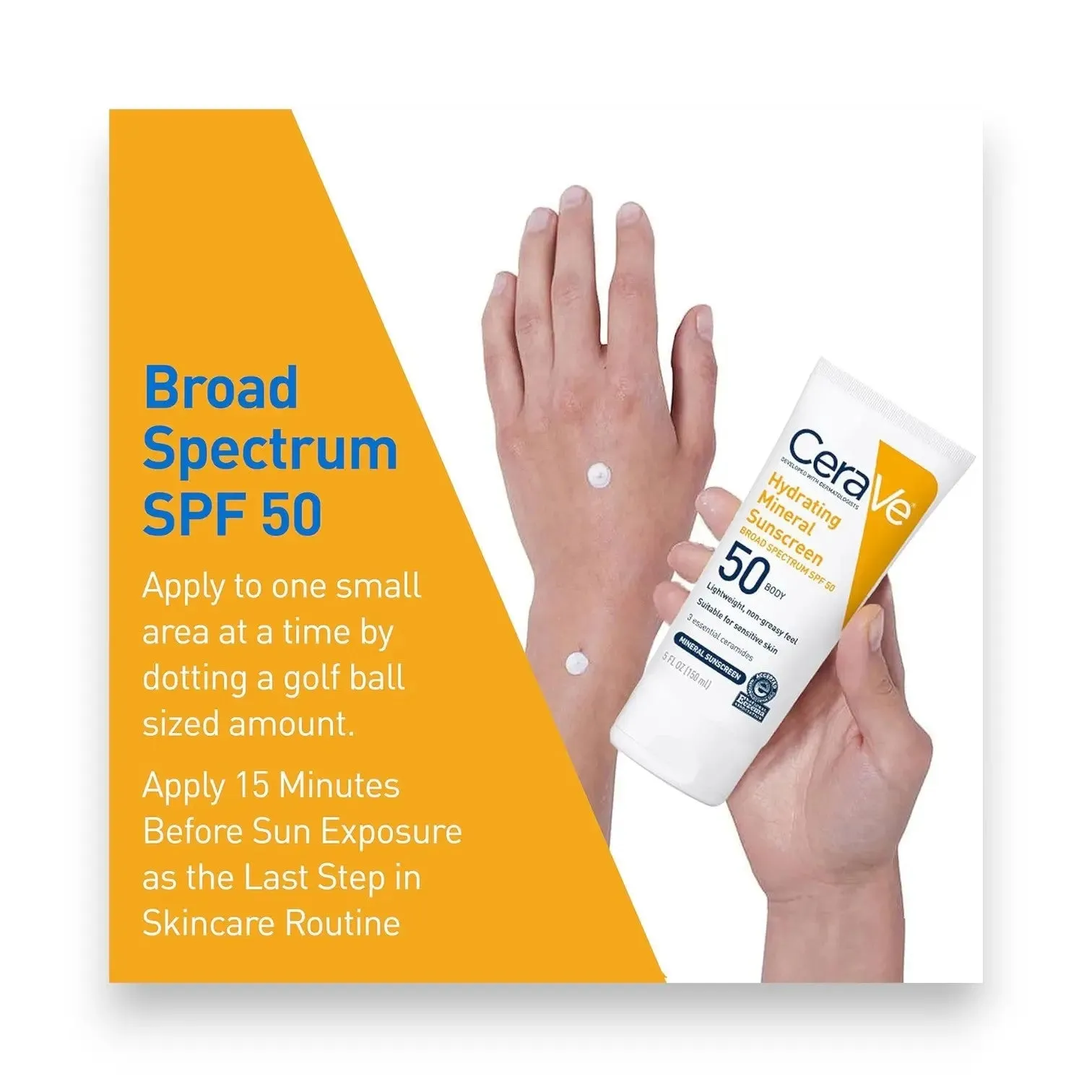 CeraVe Hydrating Mineral Sunscreen SPF50 150ml