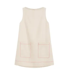 Delphi Boat Neck Mini Dress in Sand