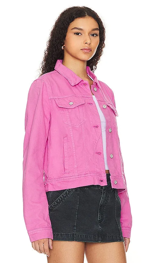 Free People x We The Free Rumors Denim Jacket in Pink