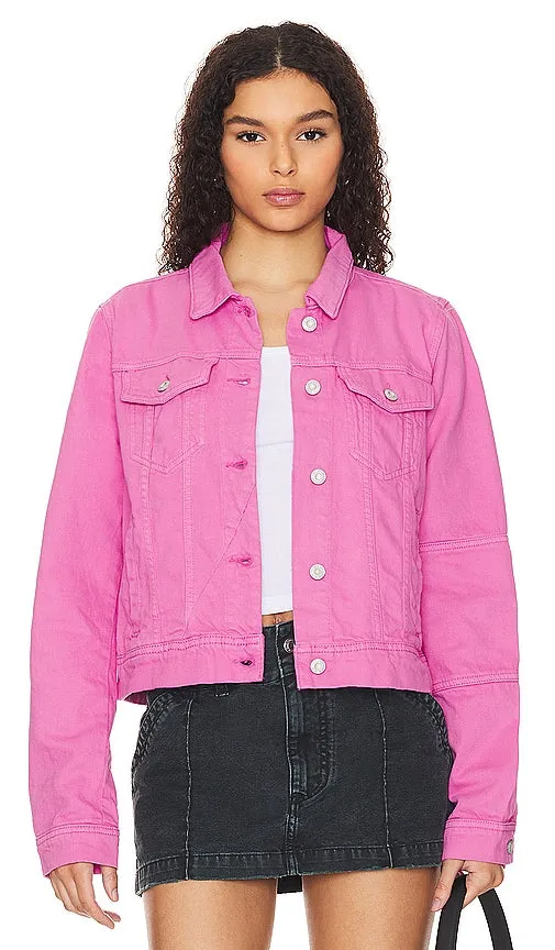 Free People x We The Free Rumors Denim Jacket in Pink