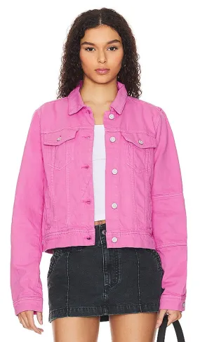 Free People x We The Free Rumors Denim Jacket in Pink