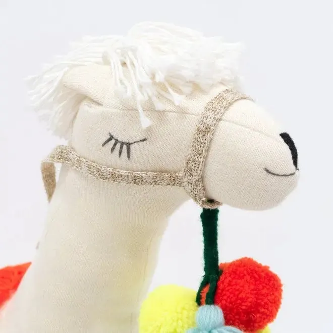 Hugo Llama Knitted Toy Character Cushion