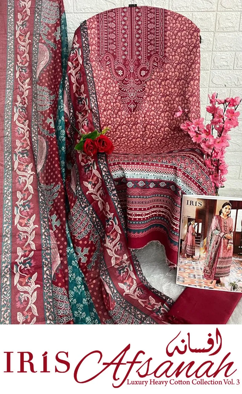 Iris Afsanah Vol 3 Luxury Heavy Cotton Dress Material (355x10)