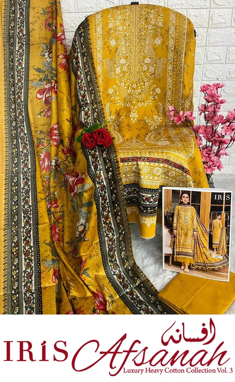 Iris Afsanah Vol 3 Luxury Heavy Cotton Dress Material (355x10)