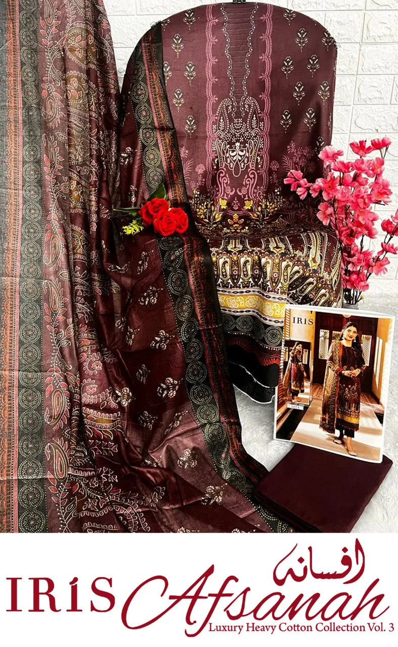 Iris Afsanah Vol 3 Luxury Heavy Cotton Dress Material (355x10)