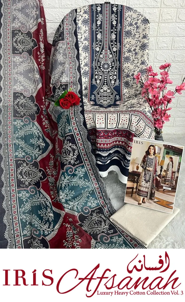 Iris Afsanah Vol 3 Luxury Heavy Cotton Dress Material (355x10)