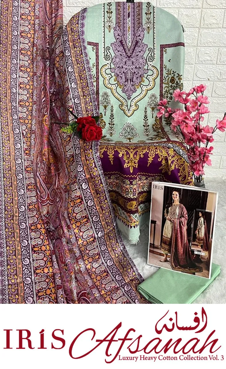 Iris Afsanah Vol 3 Luxury Heavy Cotton Dress Material (355x10)