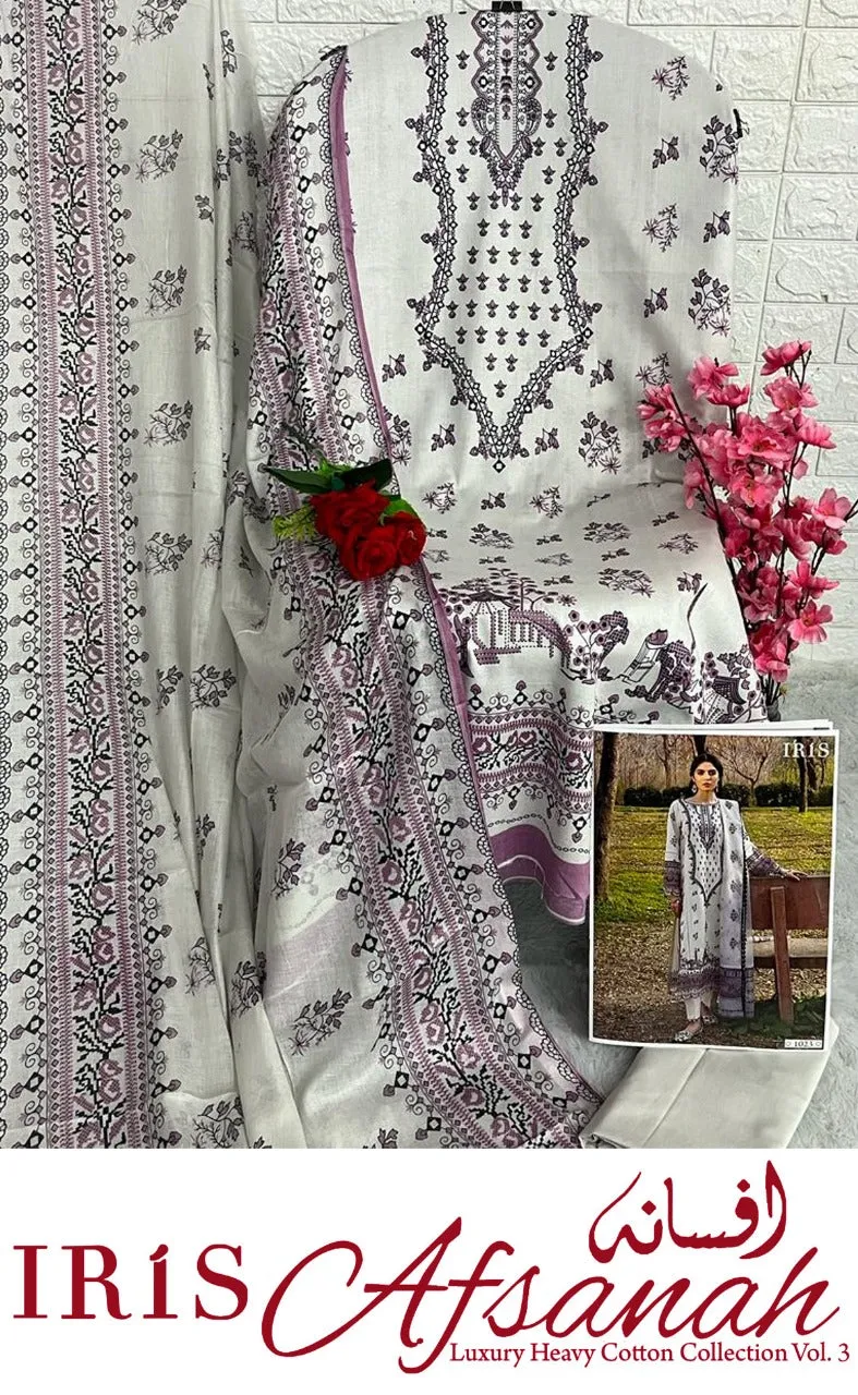 Iris Afsanah Vol 3 Luxury Heavy Cotton Dress Material (355x10)