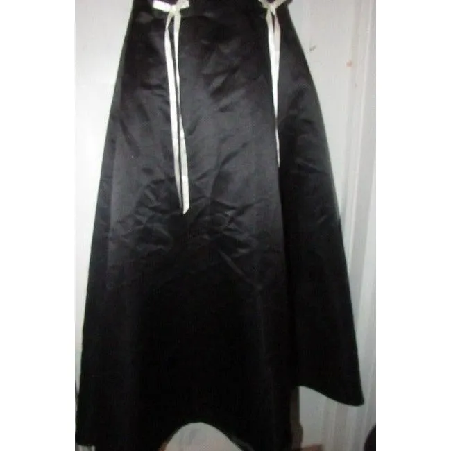 Jessica Mcclintock Black W White Ribbon Gunne Sax By Retro Mid Length Formal Dress