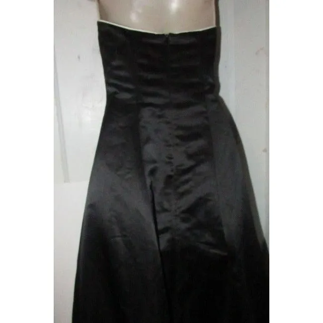 Jessica Mcclintock Black W White Ribbon Gunne Sax By Retro Mid Length Formal Dress