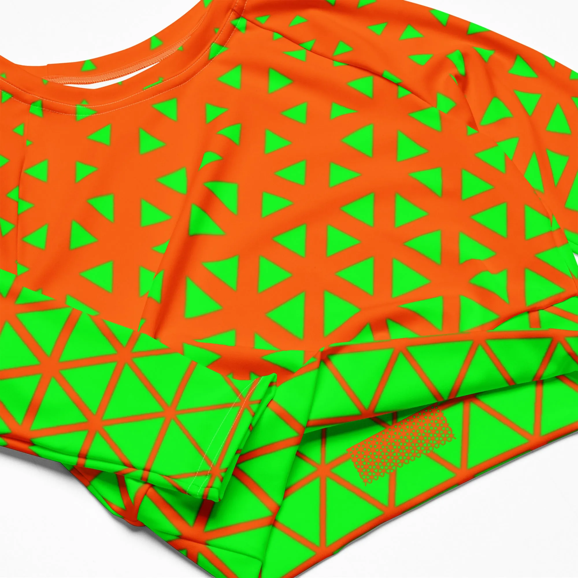 Lemon and Lime - Recycled long-sleeve crop top
