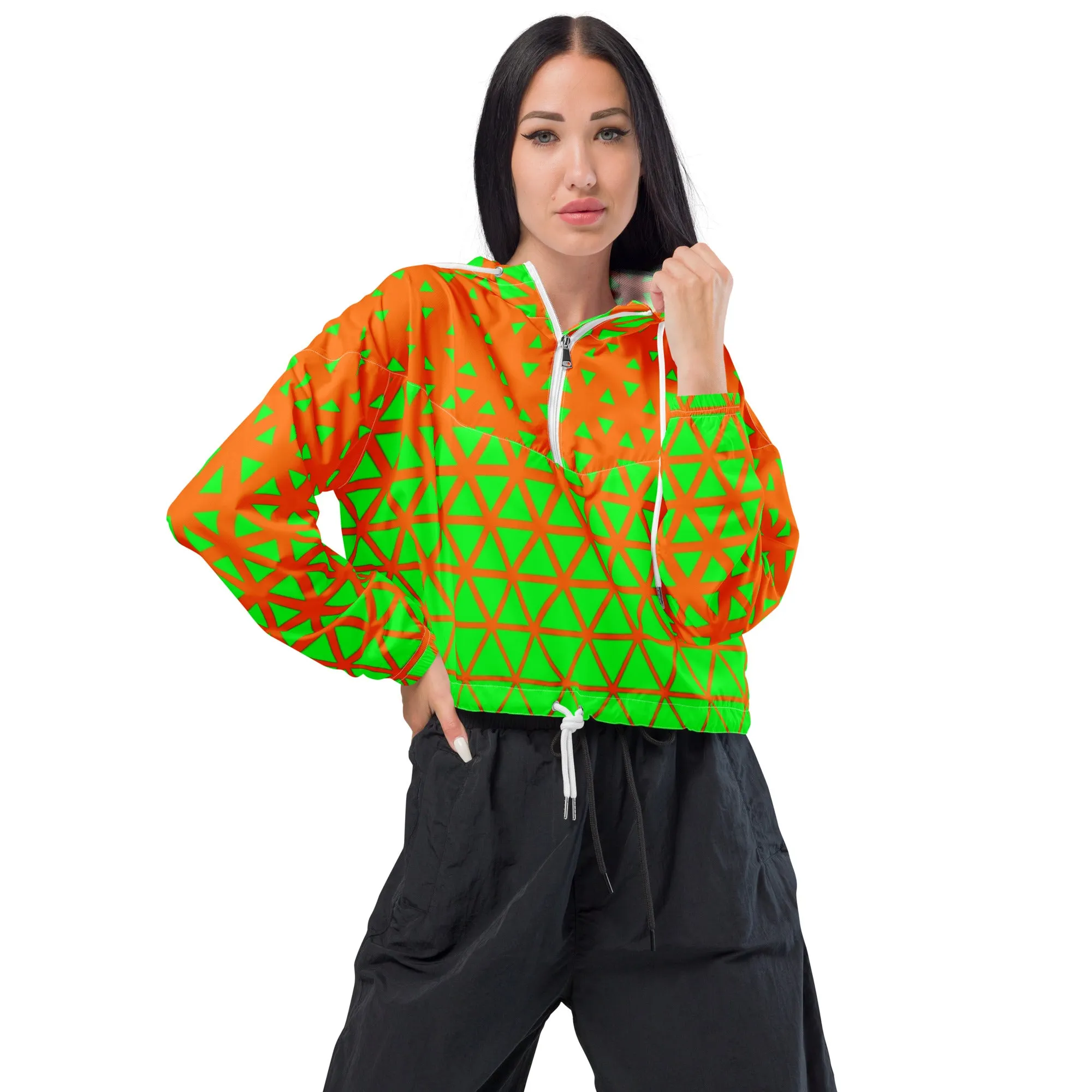 Lemon and Lime - Women’s cropped windbreaker