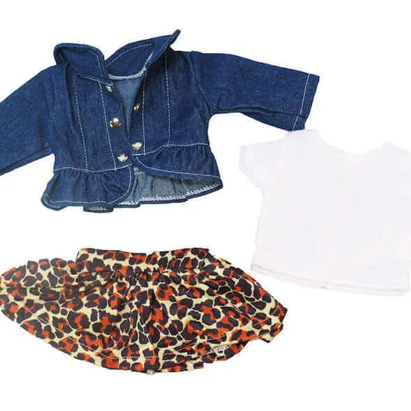 Leopard Skirt Set For 18" Dolls