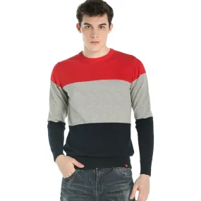 Mens pullover Stripe Sweater Tiger Embroidery