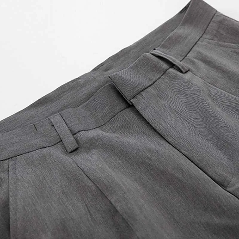 Men's Trousers Summer Loose Casual Trousers Straight-leg Drape Ice Silk Wide-leg Pants