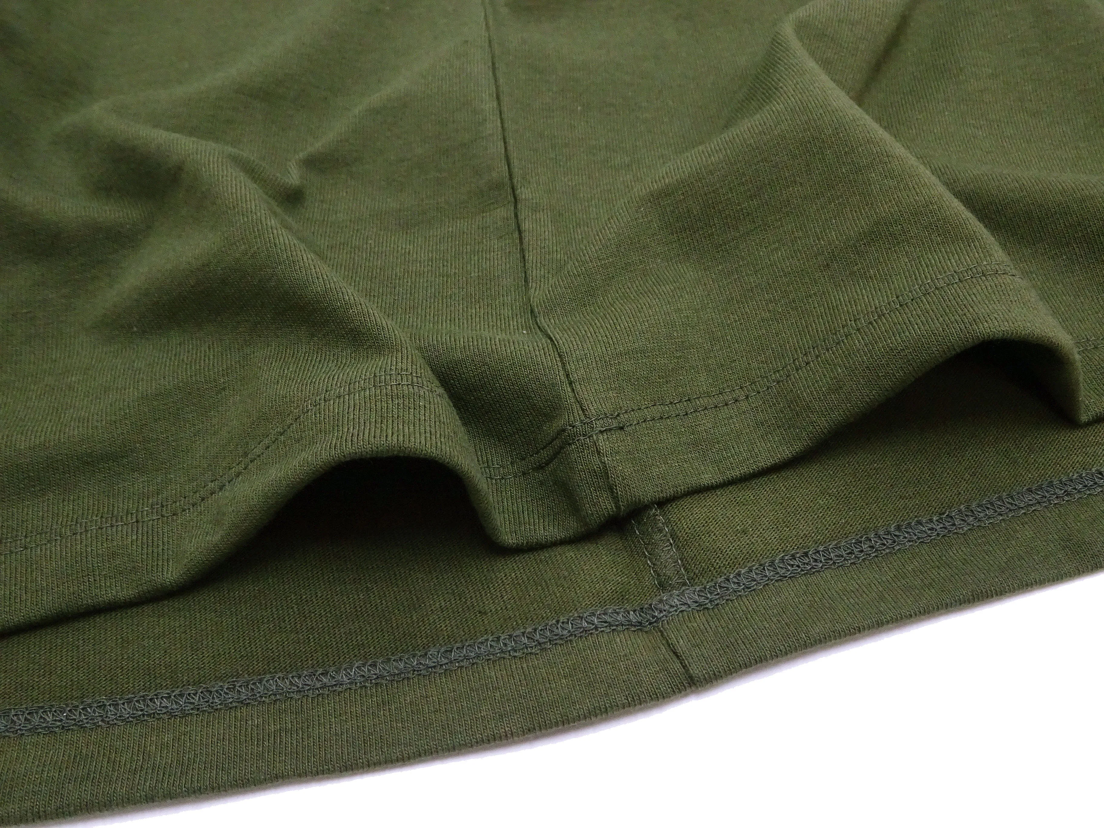 Momotaro Jeans T-shirt Men's Casual Short Sleeve Tee Shirt with GTB Stripes on Left Arm MZTS0002 Olive