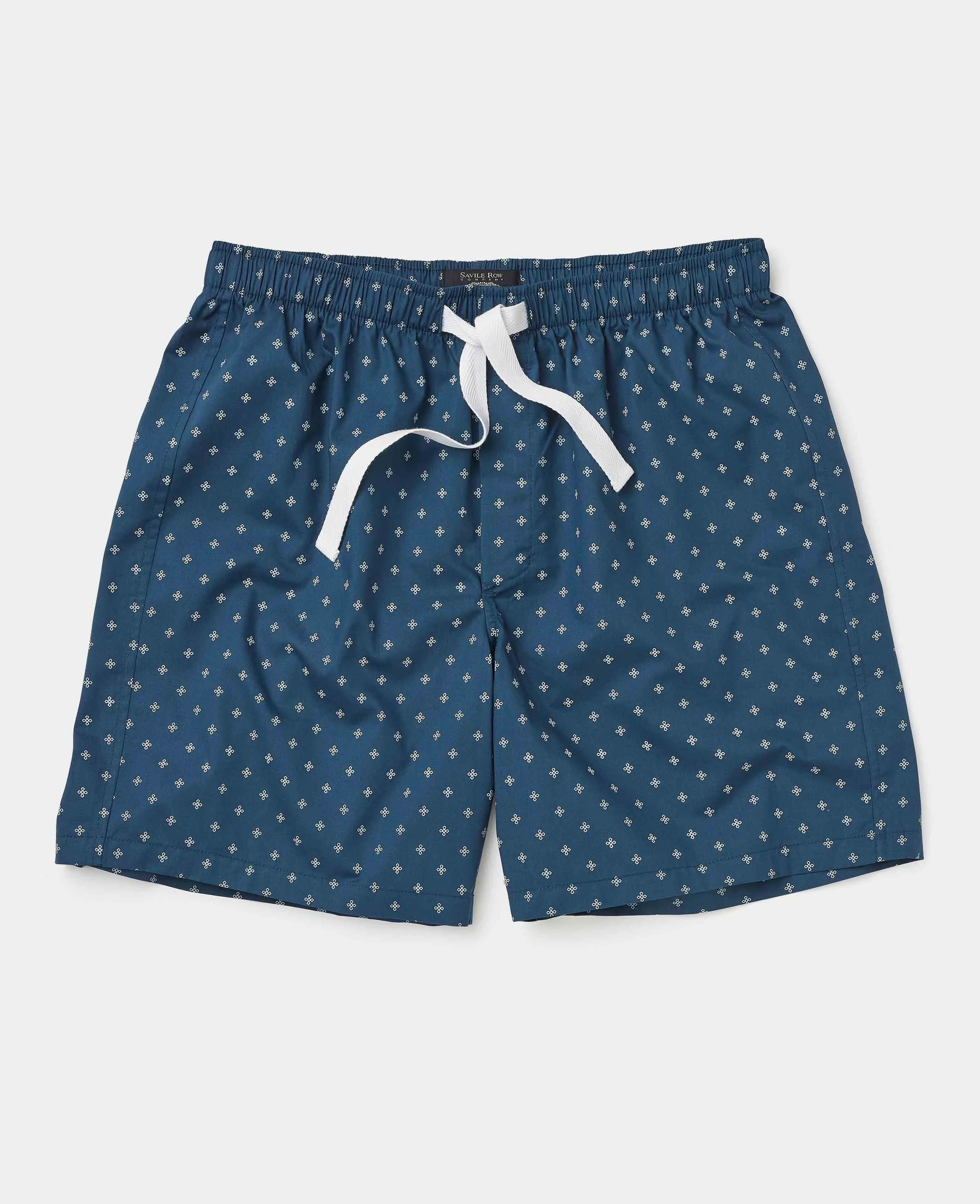 Navy Fleur-De-Lys Lounge Shorts