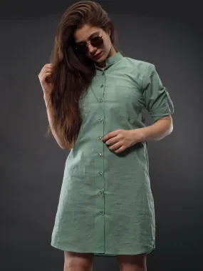 Olive Shirt Dress