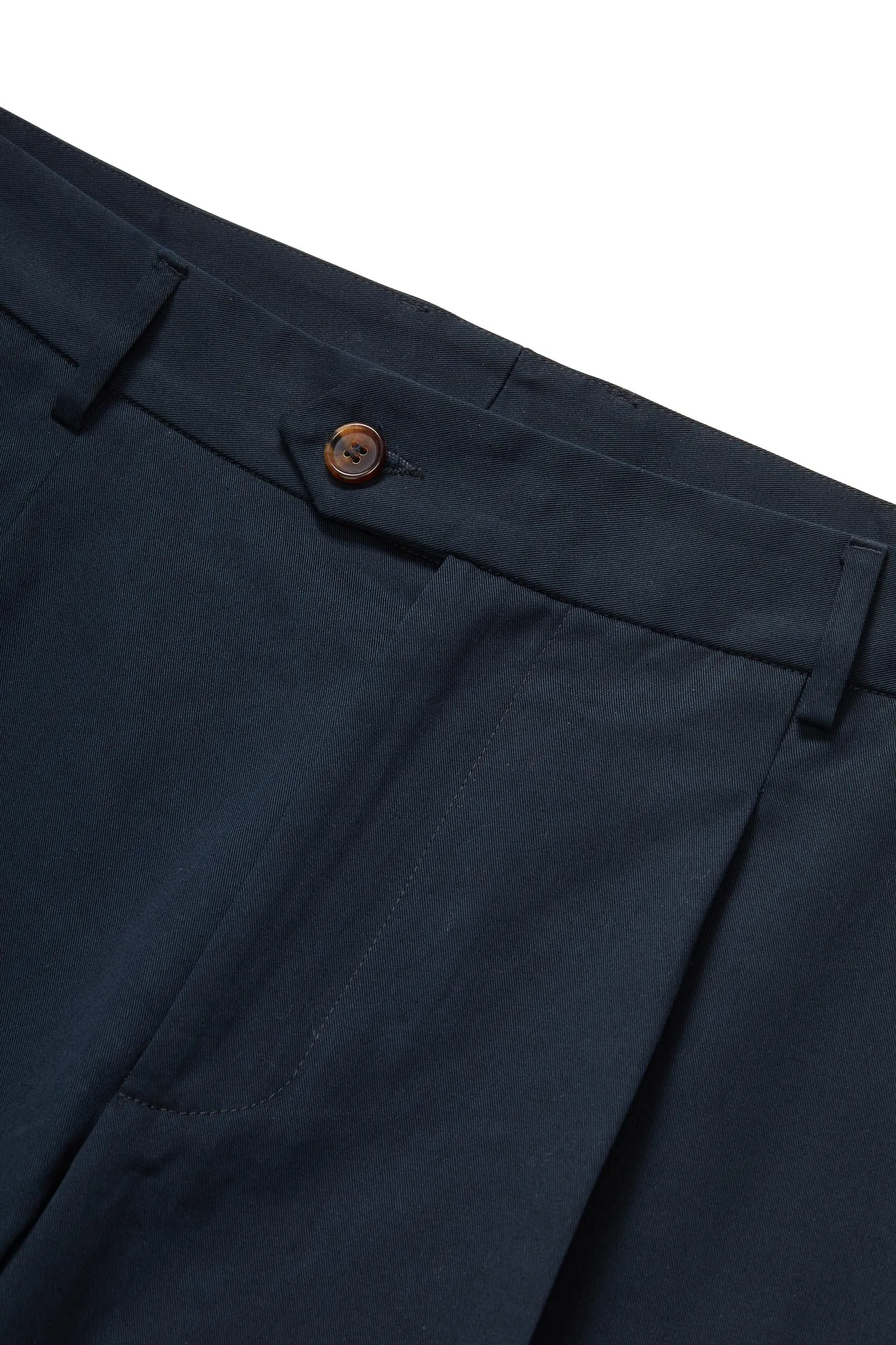 Pleated Short | 100% Cotton Twill | Navy