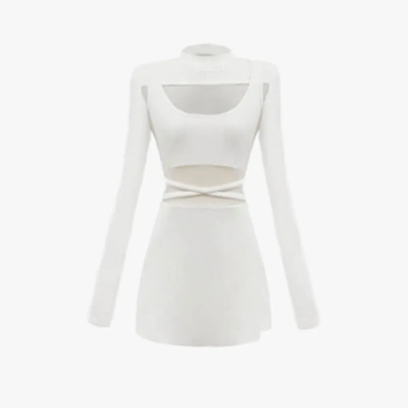Sexy EGirl Dress Long-Sleeved Extreme Shoulder Top