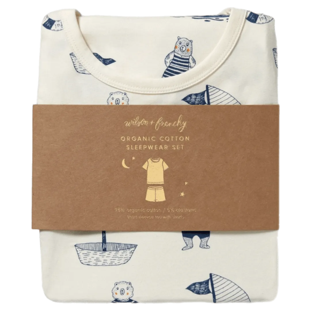 Short Sleeve Pyjamas - Nautical Bear