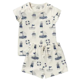 Short Sleeve Pyjamas - Nautical Bear