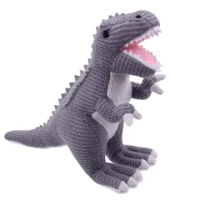 T-Rex Soft Toy (Small Grey) -  Wilberry Knitted