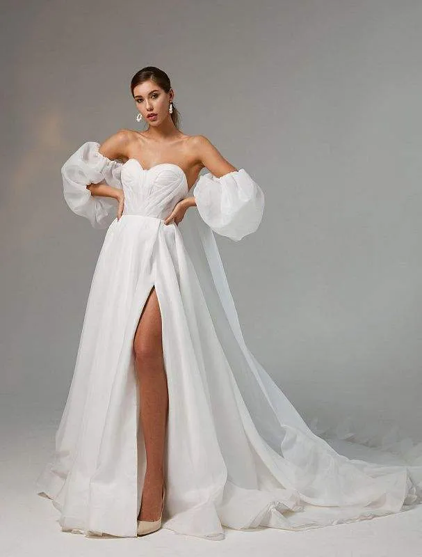 White Browed Wedding Dress