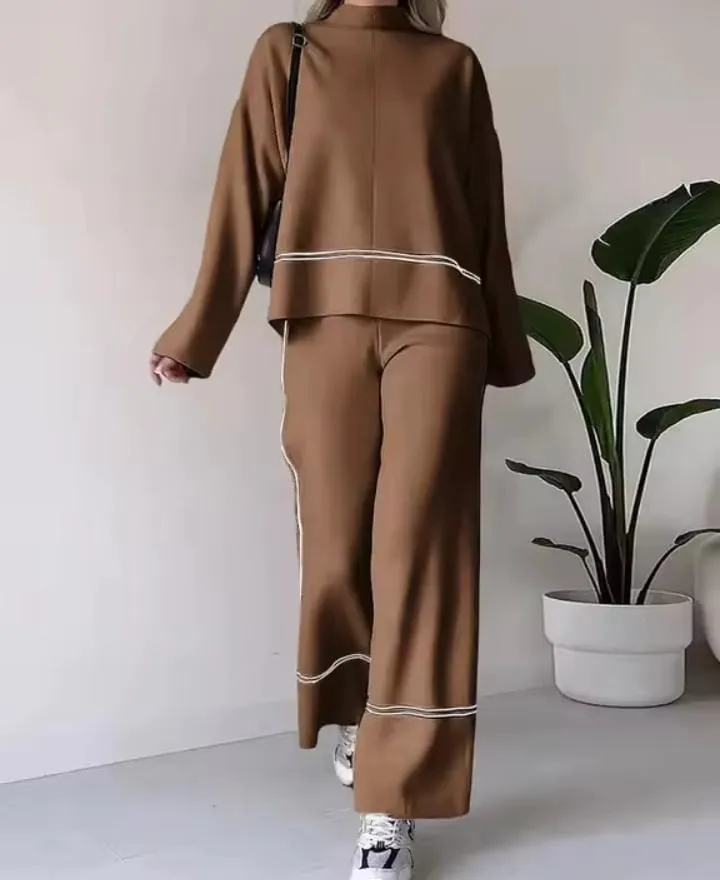 Women's Long Sleeve Casual Two Piece Outfit   B186072