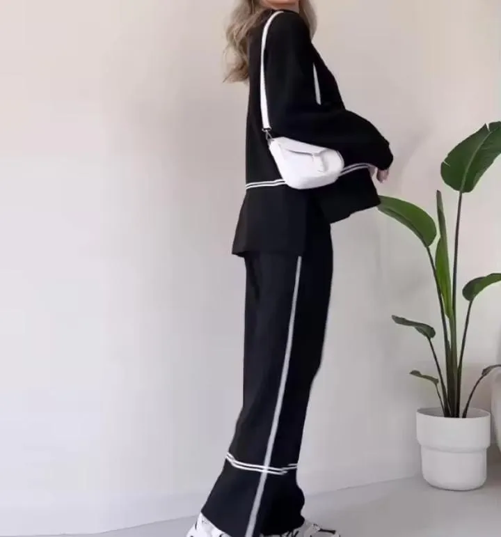 Women's Long Sleeve Casual Two Piece Outfit   B186072