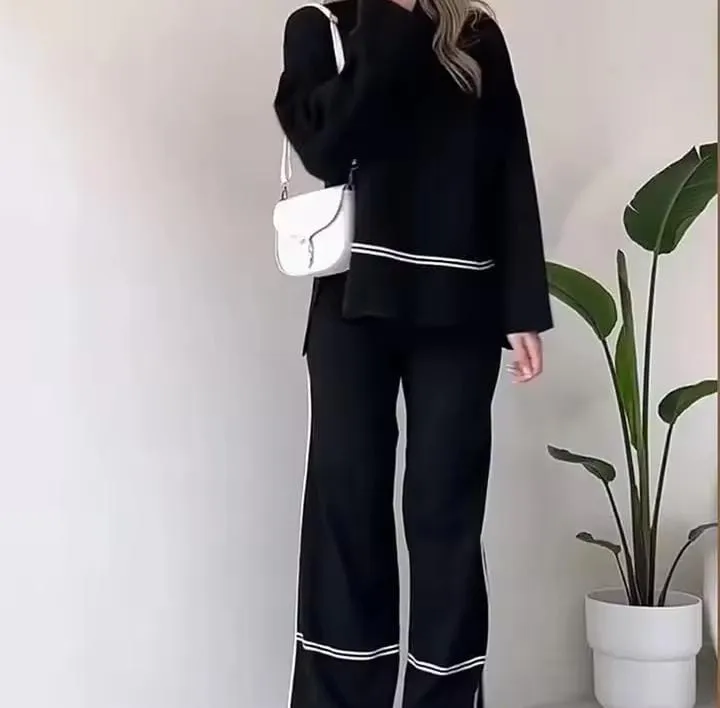 Women's Long Sleeve Casual Two Piece Outfit   B186072