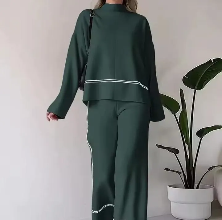 Women's Long Sleeve Casual Two Piece Outfit   B186072